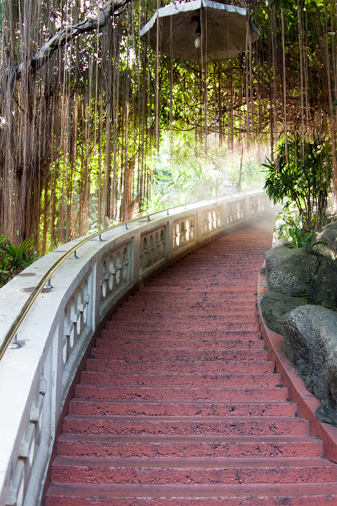 Escaleras hacia la Golden Mountain