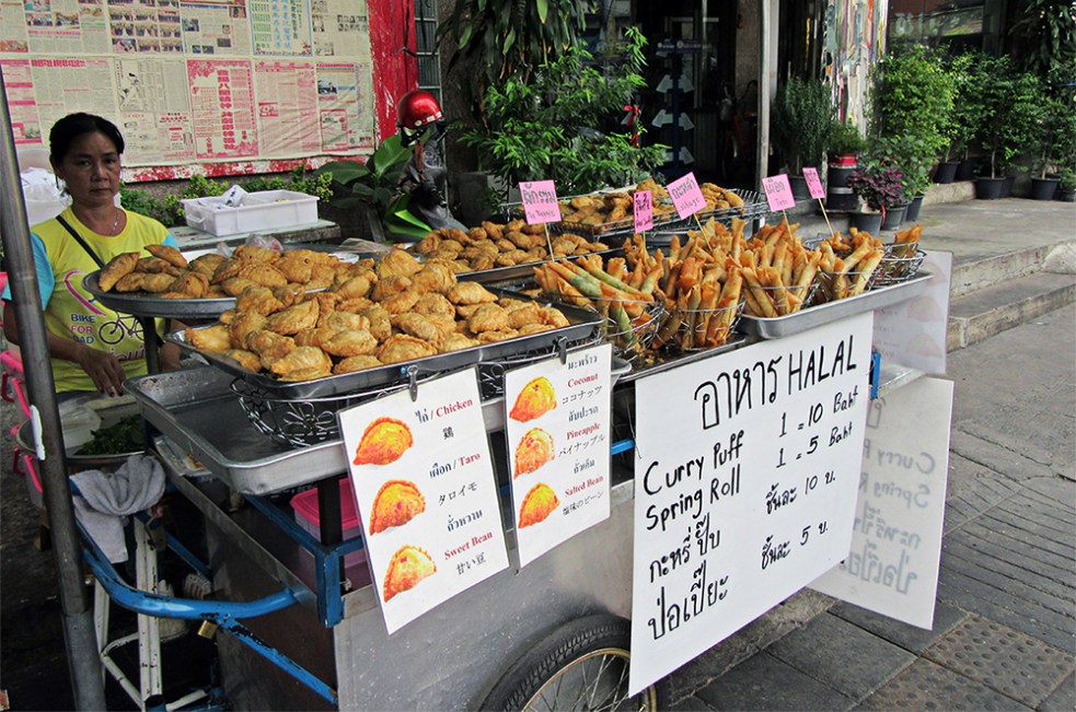 Puesto de comida en Bangkok