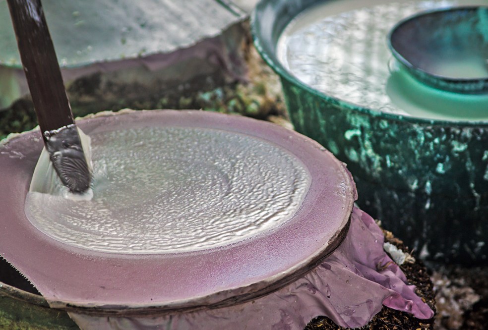 Dándole forma al papel de arroz