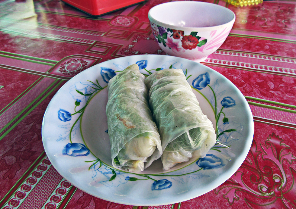 Rollitos frescos o spring rolls de papel de arroz