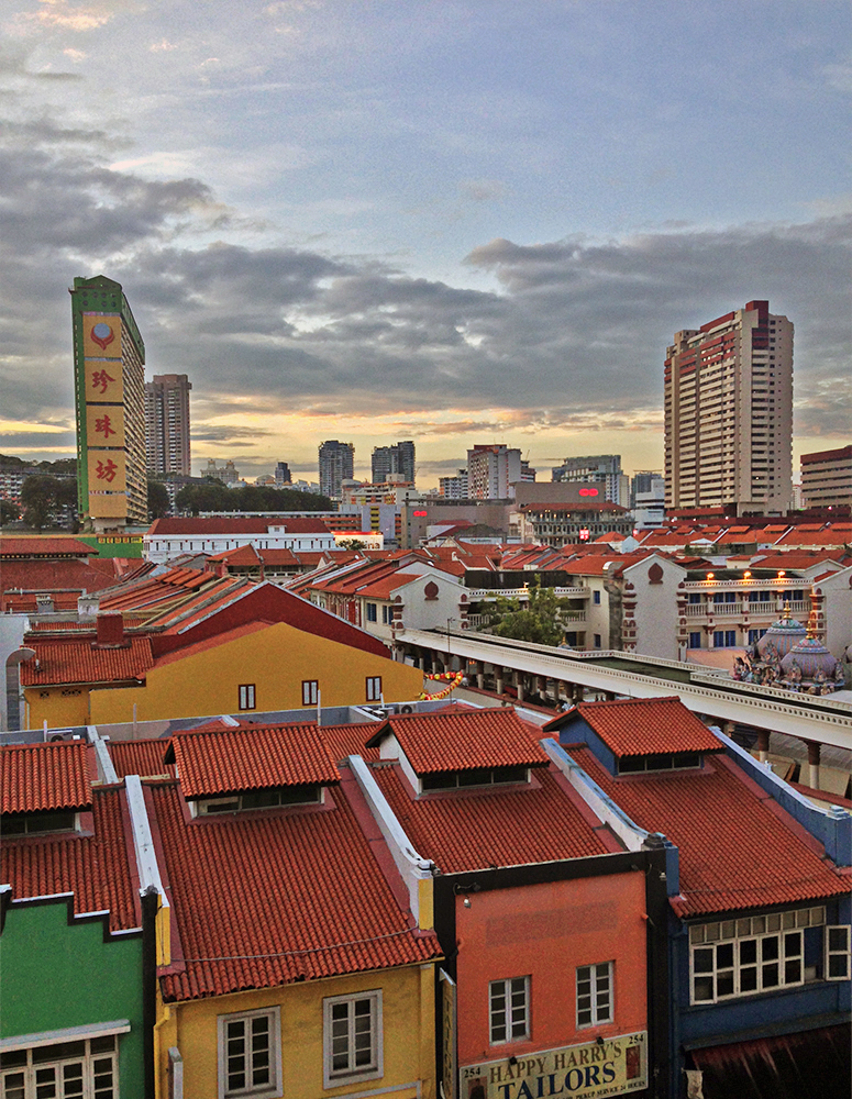 Vistas desde el hostal en Singapur